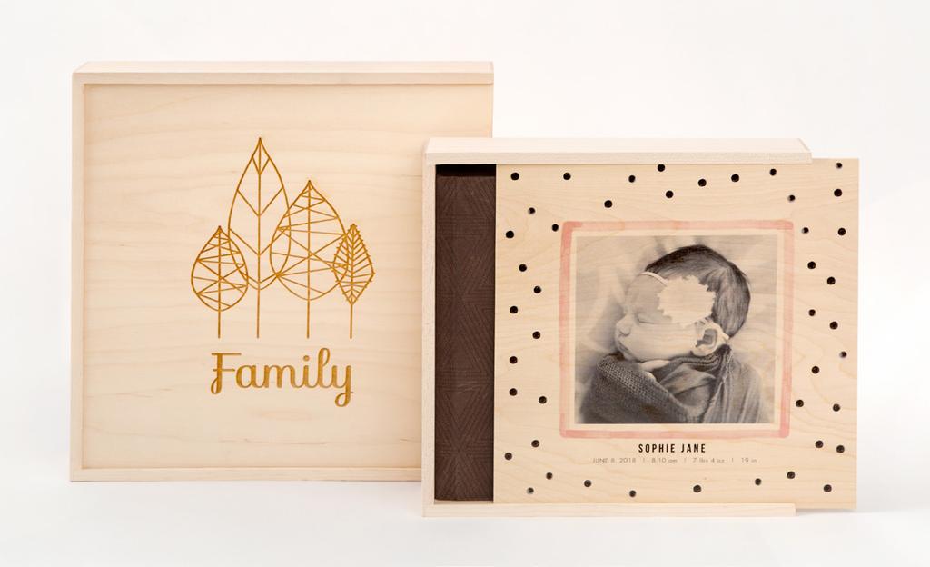 Custom Wood Album Box Fitted for the Miller s Signature Album, the Custom Wood Album Box features your image printed directly or etched onto the wooden surface