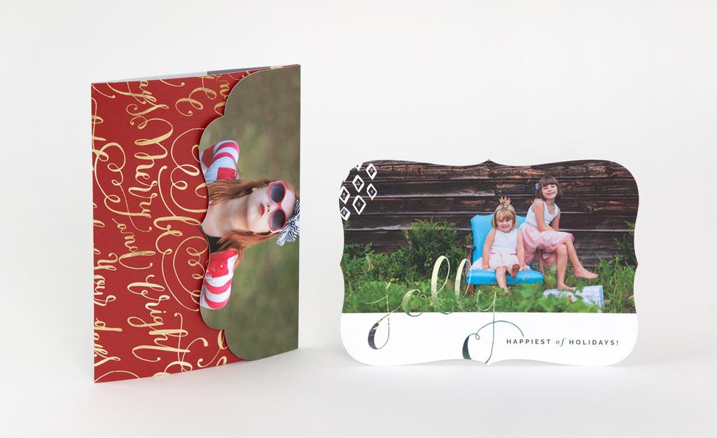Pressed Cards Make an impressive announcement with a striking Folded Foil Pressed Card.