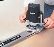 THE TREND HINGE JIG 5. When setting the router to cut the correct depth, the depth of cut can be pre-set using the hinge leaf itself. Bradawl For securing jig to door or frame A.