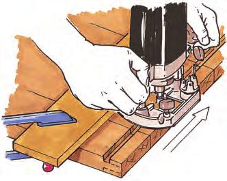 4. When routing a through mortise, leave the same settings of the side-fence and repeat on the underside of the timber. 5.