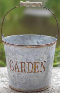 2 18291N Galvanized Garden Pot Covers With