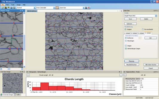 Grain Size Metallographic image analysis often involves quantitatively analysing specimens and images in order to characterise grain size.