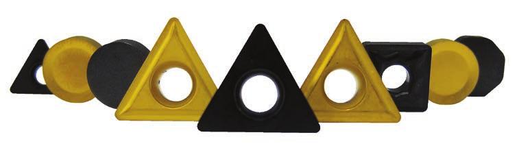 PCD inserts allow soft metals such as Aluminum to be surfaced at high speed without coolant.