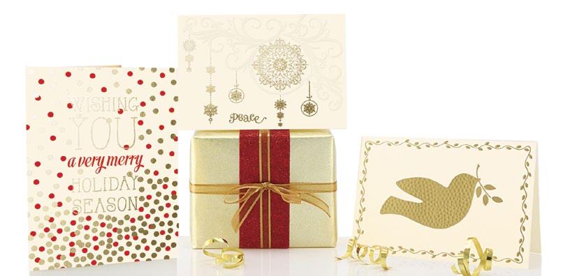 SIGNATURE BOXED CARDS 15 cards and envelopes Signature cream paper Embellished with foil and emboss Box Dimensions: 5 1 4 x 7 1 4 x 1 5 8 Card dimensions: 4 3 4 x 6 5 8 Wholesale: $7.