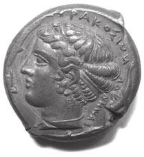 6 Silver dekadrachm of Syracuse Syracuse, 425 400 b.c. 35 mm 2001.87.