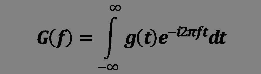 Fourier transform (you do not need to know this formula) A discreet Fourier transform