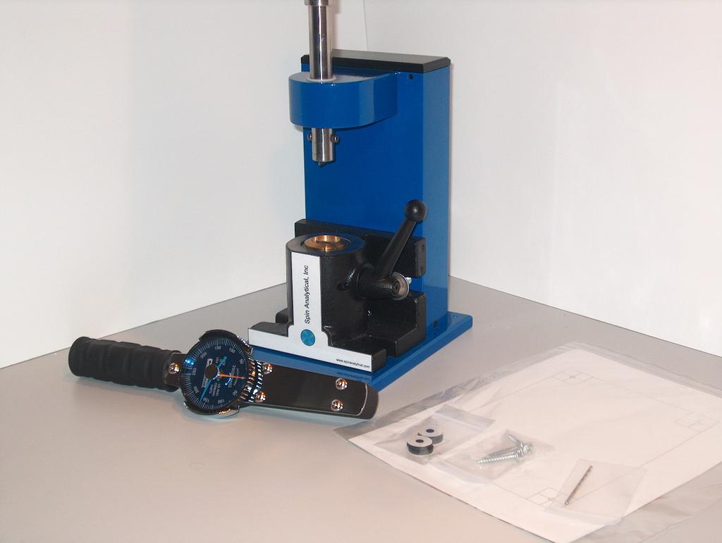 2 Torque Stand Included Equipment Included Torque Stand Components (see Figure 1) (1) Torque stand with industrial 5C collet fixture (1) Dial torque wrench (1) Paper mounting template (4) #8 x 1-1/4