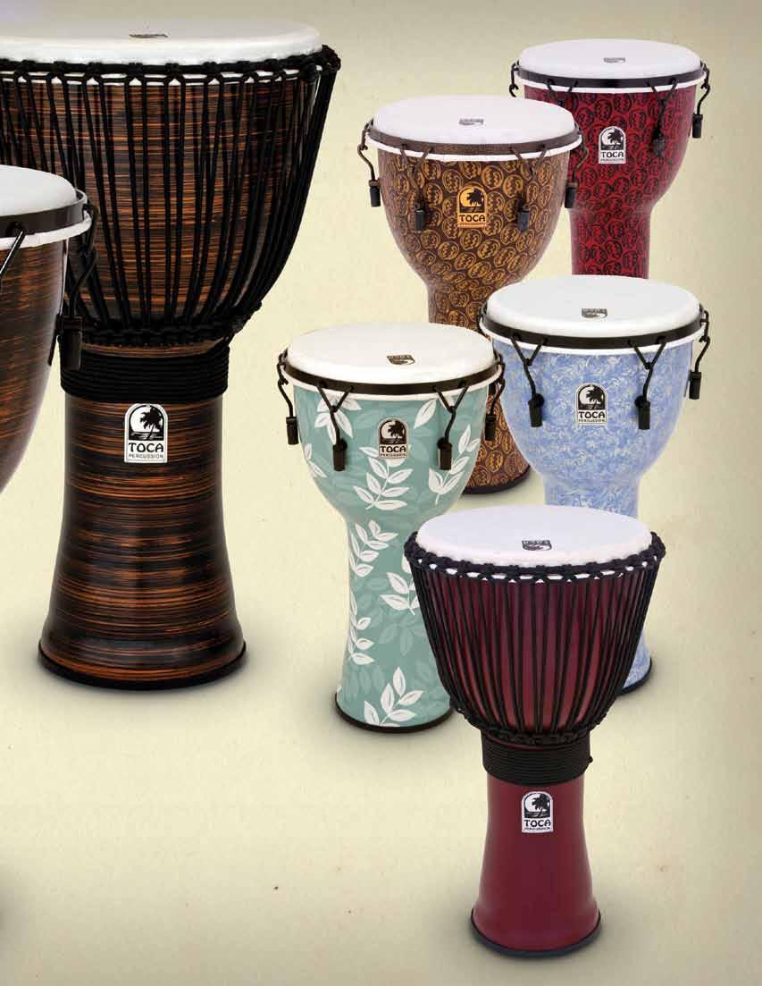 Red Mask (RM) Gold Mask (GM) TF2DM-10RM Lavender (LV) Ivy (IVY) Toca s Freestyle II Djembes are available in a variety of attractive finishes, including the hand-painted Spun Copper finish, new for