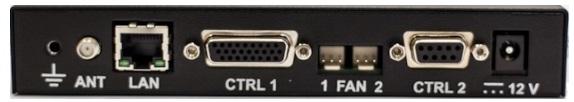 The following connectors are situated on the TRBOnet Swift Agent A002.M1 back panel: Figure 3. IP controller TRBOnet Swift Agent A002.M1 back panel. TRBOnet Swift Agent A002.M1 connectors functionality is presented in the table below: Table 5.