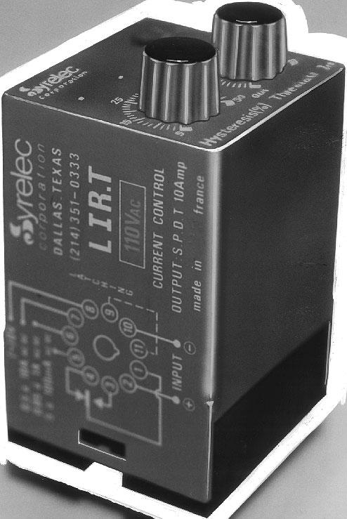 CONOL I. CUEN CONOL ELAY UL listed CA recognized CONOL Automatic or Manual Control tart-up Inhibit Adjustable Hysteresis Multiple Voltages LED elay tatus Indicator 1.