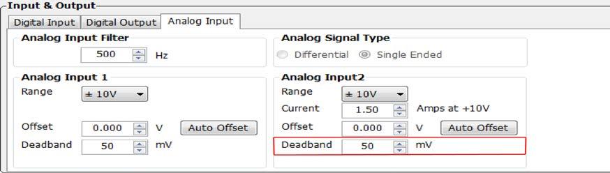 7.4.3.3 Analog Input Offset In some cases, when a host controller sets the analog command to 0V, the servo motor might still rotate slowly. This is caused by voltage bias from the analog device.