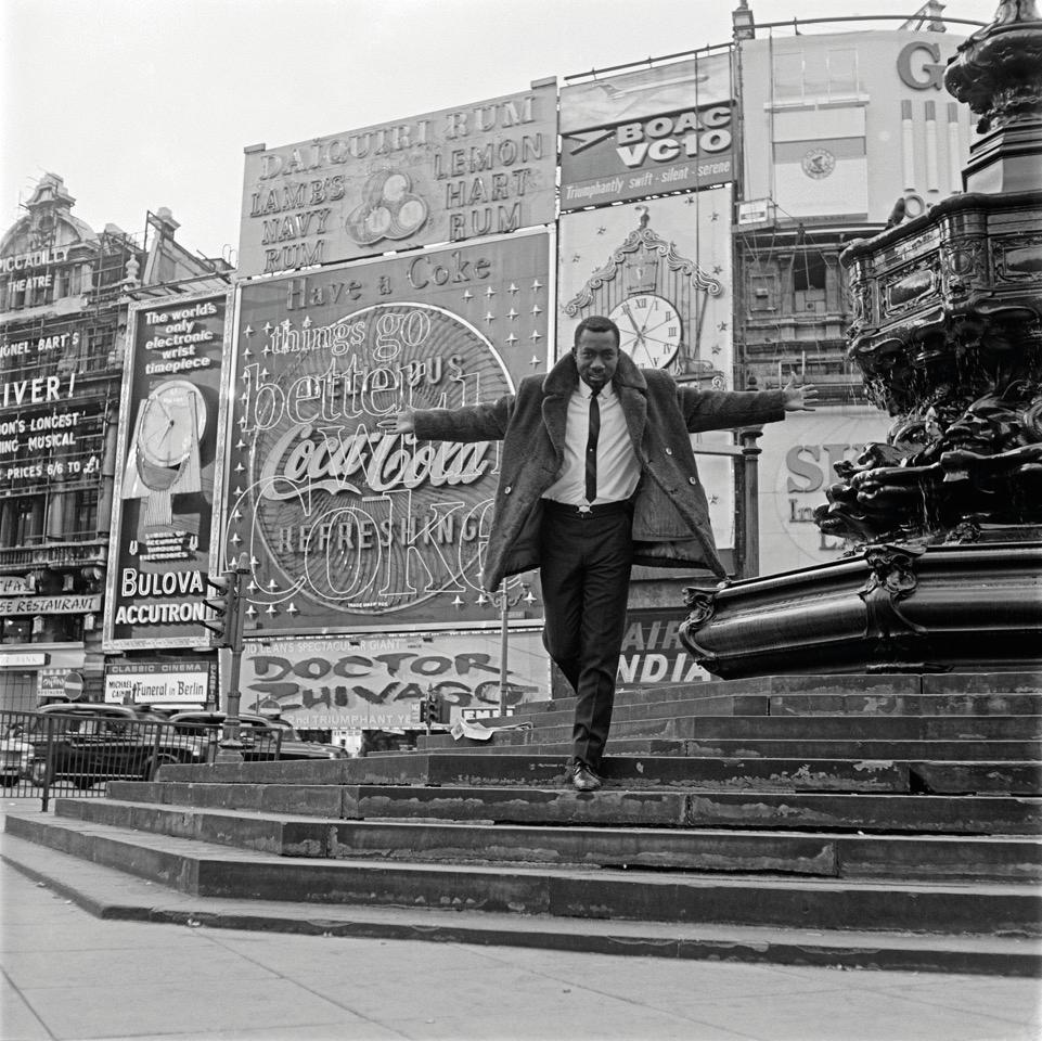James Barnor, Mike Eghan at Piccadilly Circus, London, 1967.