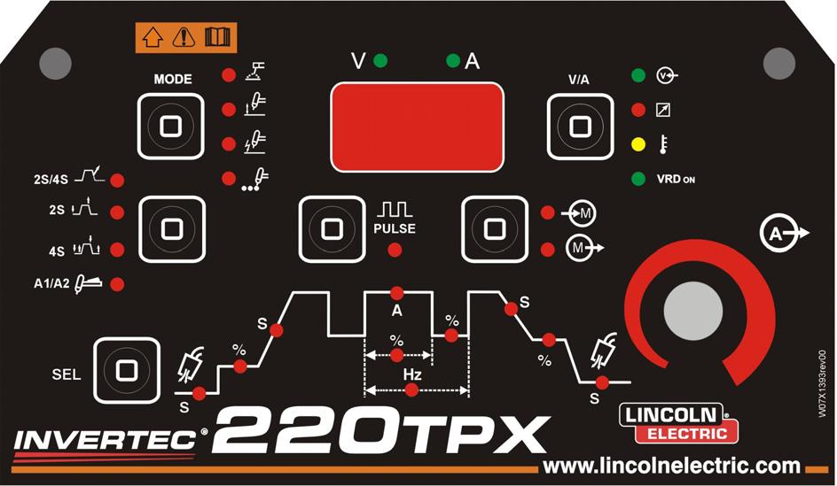Remote Pedal: For a correct use, the option 30 must be enabled in the setup menu: 2-step sequence is automatically selected Upslope / Downslope ramps and Restart are disabled.
