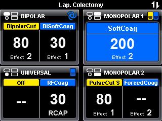 82 Chapter 5 Operation All screen Activation in All screen (e.g. monopolar SoftCoag mode) Figure 5.10 2.