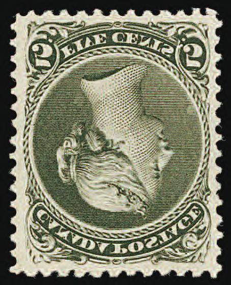 1868, 1c Brown Red, Laid Paper