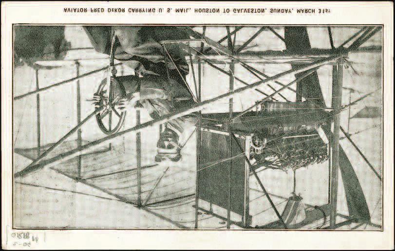 Left and below (both sides): On March 24 and 31, 1912, aviator Fred DeKor made two attempts to fly