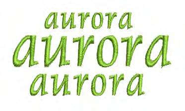 Copy & paste to create 2 auroras for a total of 3. Select second aurora; right click to open Lettering Object Properties. Change height to 20mm; OK.