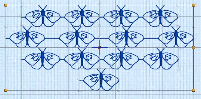 Note: Length is initially set to the recommended value for the motif. 12 Click OK to select the butterfly motif line type.