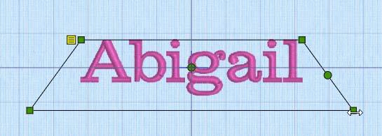 This forms a pennant shape. Perspective Note: Hold down the Shift key to give a vertical skew to the lettering.