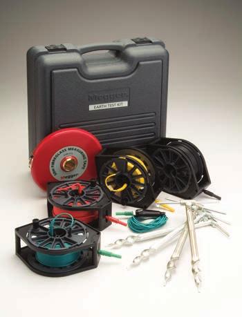 PROFESSIONAL GROUND TESTING KIT GROUND RESISTANCE PROFESSIONAL GROUND TESTING KIT (Ca be used with ay of the DET3 or DET4 models) Cotets: Red ad black cable reels (50 m); yellow ad gree cable reels