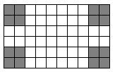 26 The piece of card is being measured with a ruler. What is the measurement shown on the ruler? 0.5 0.6 8.05 8.06 8.6 27 What percentage of this grid is shaded? 30% 32.5% 35% 37.
