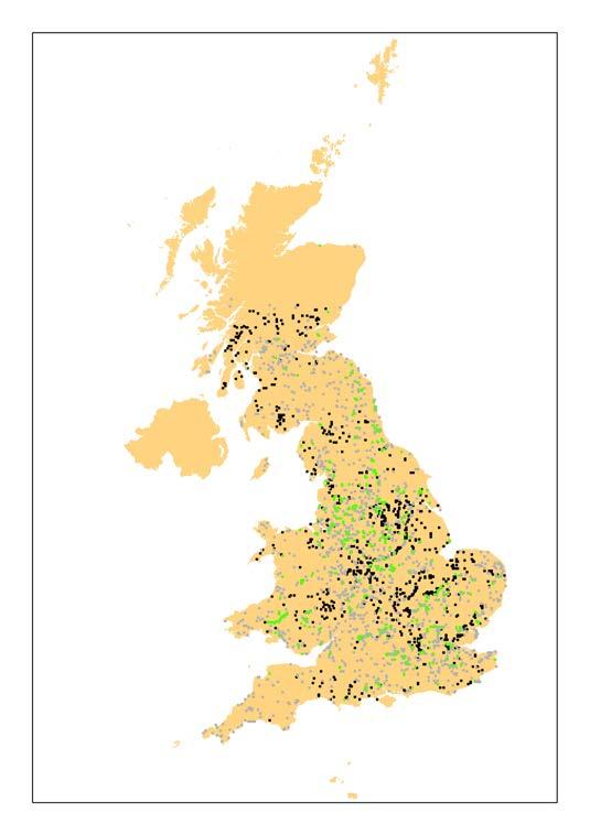 Figure 3.2.1.1 Breeding distribution and survey coverage from the 2007 Breeding Little Ringed Plover Survey.