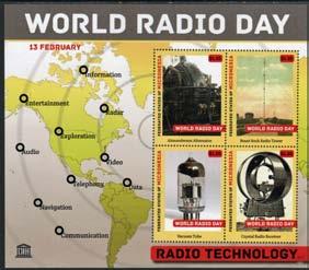 25 World Radio Day Sheet of 4..... 10.
