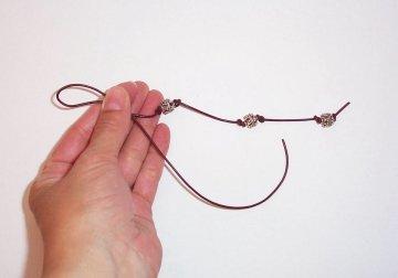 Step 1 Gather your supplies 1 Strand of 1mm leather cord or waxed cord.