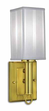 C. WF-N5628-SB Sconce Finish: Satin Brass Shade Material: Off White Butcher Linen w/ Contrasting