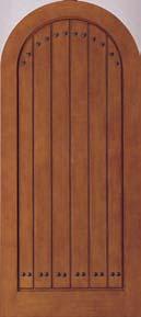 A1301 Mahogany Woodgrain Radius Top Panel Door, Cashmere Finish, Optional 1" Round