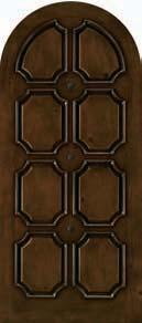 Finish, Optional 1-3/4" Clavos in Dark Patina A1301 Knotty Alder Woodgrain Door,