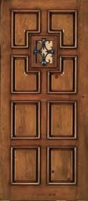 Dark Patina A1209 Knotty Alder Woodgrain Panel Door, Chappo Finish, Optional