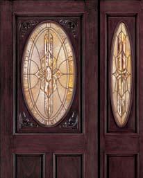 Finish, V Glass (Clear Beveled, Glue Chip, Black Baroque, Grey Water), Polished Zinc Caming A115 Paint Surface Door and Sidelights, Eggshell Finish, G Glass (Clear Beveled,