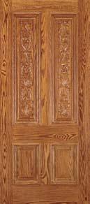 Oak Woodgrain Panel Door, Honey Finish,