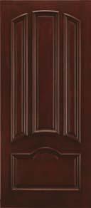 CLASSIC COLLECTION A465 Mahogany Woodgrain Door, Sequoia Finish, T Glass, Zinc
