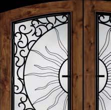 A1260 Knotty Alder Woodgrain Doors, Mocha Finish, Clear IG Glass with