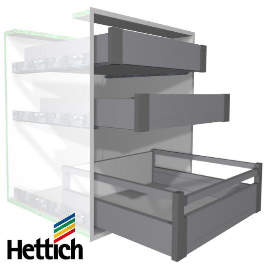 Adjustable drawer back heights with extra Gallery can be added to Pot drawers. Drawer box back height can be increased by attribute.