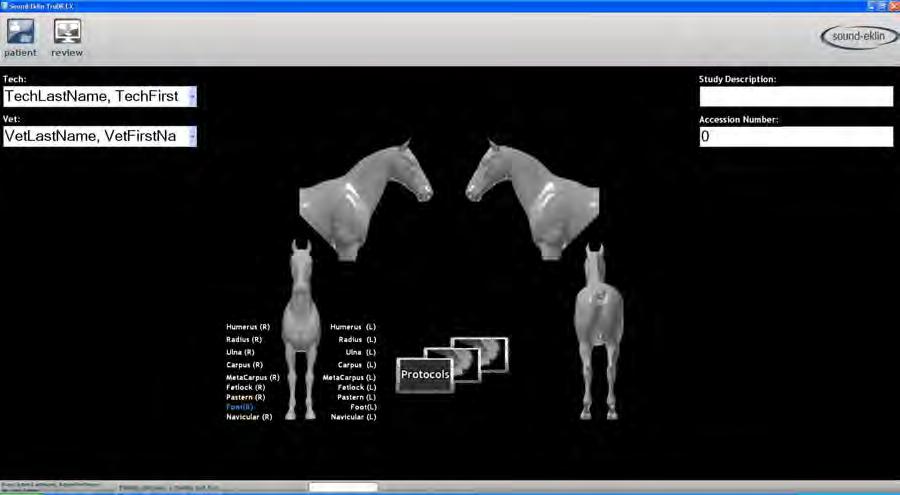 radiograph. 1. Select the Tech and ordering Vet from the drop-down menus.