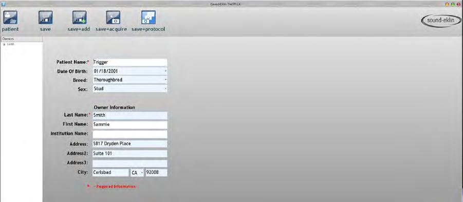 From the Patient Screen, select the Patient and click Protocol.