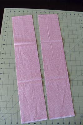 Now it's time to cut the ruffles for the bustle. Again, this is going to be measured based on the size of your skirt.