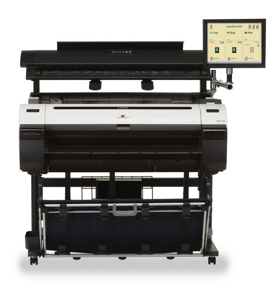 M40 Large-Format Scanner SingleSensor assembly technology Scans images up to 40 wide SmartWorks MFP Software Featuring one-touch green button Copy, Scan, and Print functions Touch-Screen Monitor