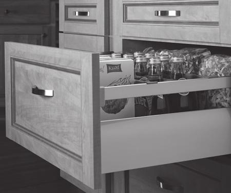 reattachment Easy drawer removal, simply lift up to release All    Select front brackets - options are screw-on or doweled (for press-in installation) 2 required per drawer Nova Pro Interior Drawer