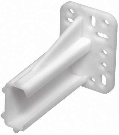 Rear Mount Socket for 1700 Series Drawer Slides Screw mount is constructed of ABS copolymer Staple mount is constructed of polyethylene White finish Integra Front Fixing Brackets Screw-on front