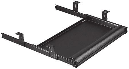KD-1000 Adjustable Keyboard Tray Traditional pull-out style keyboard drawer Brackets mount in outboard position under work surface for application widths 29" or greater, and in the inboard position