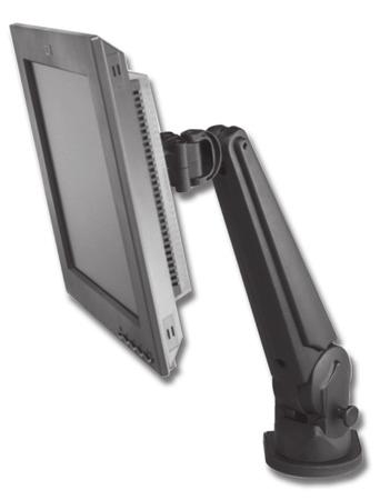 HOPPER Flat Screen Monitor Arm Simple adjustment with 360 swivel and extended arm Clamp and grommet mount included Cable management system Injection molded construction Black finish Finish Case Qty.