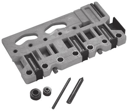 METABOX Insertion Ram For MINIPRESS For location and insertion of front fixing brackets Unviersal Boring Template For manually boring all the holes necessary to build a METABOX, TANDEMBOX and
