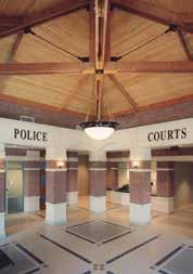center, courtrooms, city council chambers, and