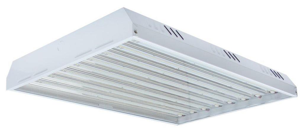 LED COMMERCIAL LIGHTING I LED HIGH BAYS LLHB LLHB-90W :: Housing: Steel :: Steel Thickness: 24 Gauge :: Lens: Clear PMMA (Plastic) :: With V-hooks :: LED SMD type: Edison 2835 :: Driver: Towin ::