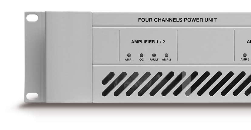 MPU 4120 MPU 4240 MULTI CHANNEL 100v line Output with transformers for 100V and 70V lines Frequency response 40Hz to 20kHz 40Hz internal high-pass filter 4x120W, 2x240W Thermal and short-circuit