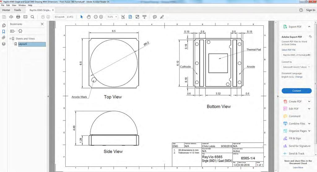 Mechanical Dimensions Surface Mount Notes: 1. All measurements in millimeters. 2.